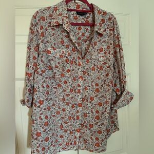 Jones New York Button Down Lightweight Blouse